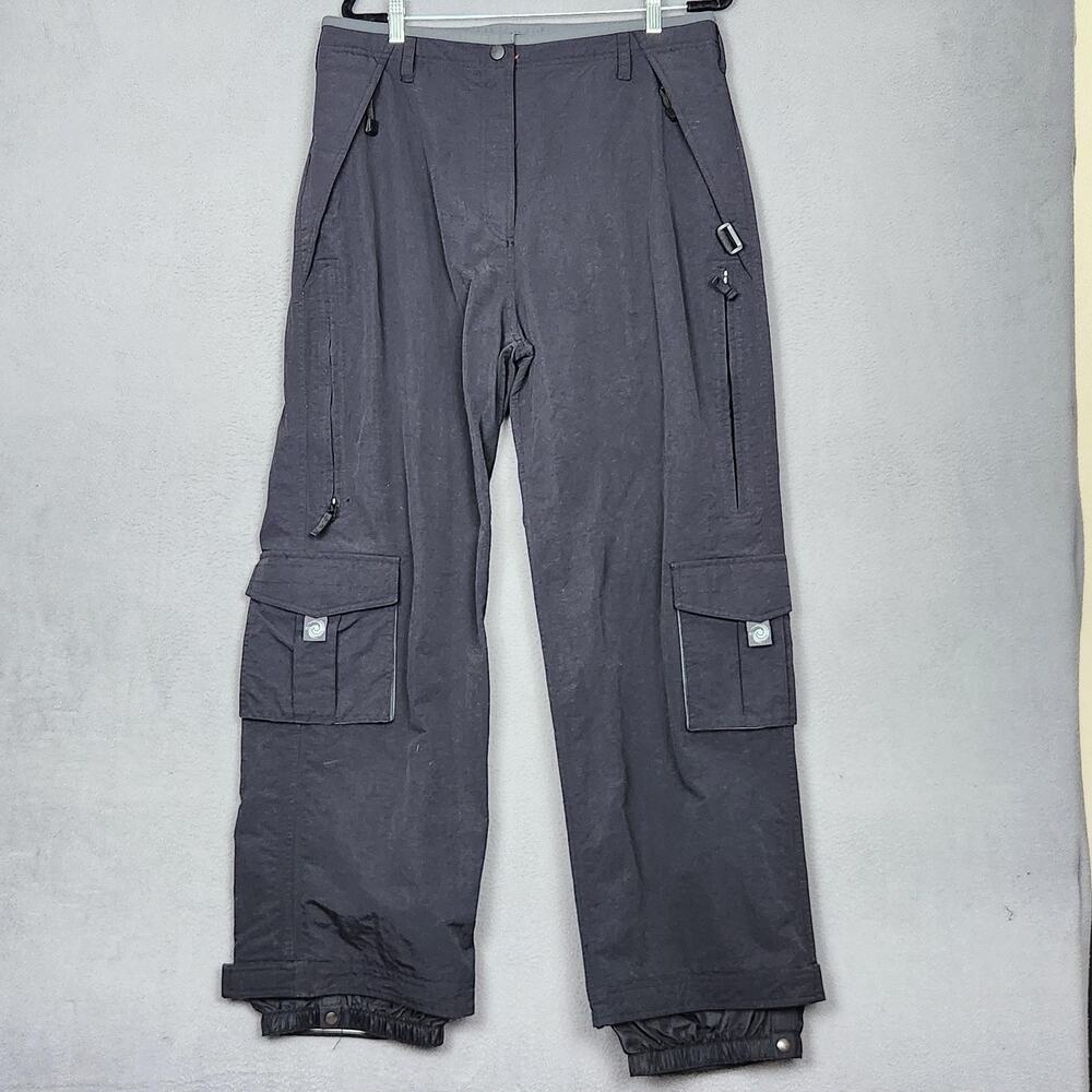 Couloir Performance Outerwear Snow Pants Womens 14 Regular Black Nylon Cargo Ski